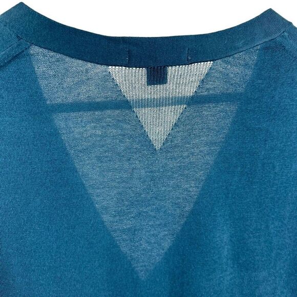 Gap Cotton Jade Cardigan size Medium 3/4 sleeve Button Front - Picture 6 of 8